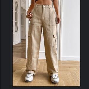Small cotton tan cargo pant NWT